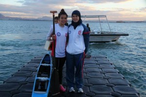 NourIchrak Takrouni from Tunisia with  Coach Justine Hajri  National Women Coach in Tunisia