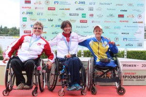 2014 euro canoe sprint women A V1 200 podium